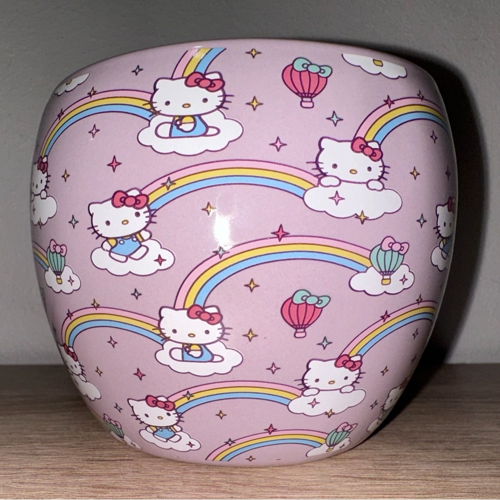 Sanrio Hello Kitty Purple Unicorn Rainbow Pattern Latte Coffee Mug New